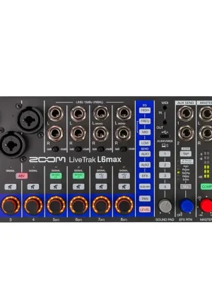 Zoom LiveTrak L6max - Digitalmixer & Mehrspur-Recorder - Brandneu