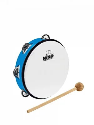 Schnäppchen | Nino Tamburin 8" Himmelblau – Kinder Percussion Instrument