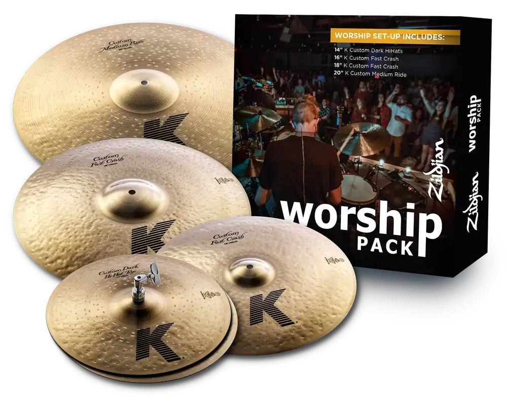 Zildjian K-Custom Worship Pack 14H/16+18Cr/20R - Nur noch kurze Zeit