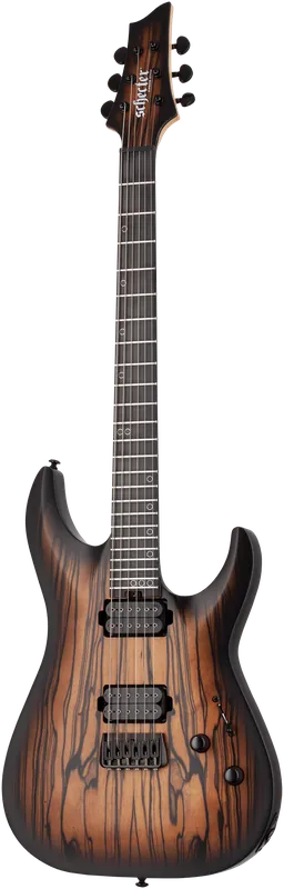 Begrenzte Stückzahl | Schecter C-1 Pale Moon Satin Natural Black Burst E-Gitarre