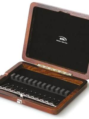 aS-Blattetui Samt gef. Oboe, 12 Rohre, mahagoni | Mega-Angebot