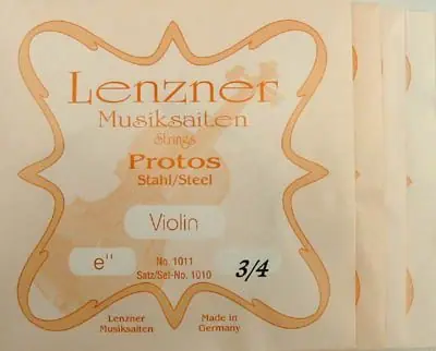 Saiten Violine 3/4 Satz Protos Stahl, Lenzner Optima - Ausverkauf
