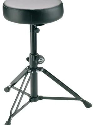Endet bald - K&M 14015 Drumhocker runde Sitzfläche Leder sehr stabil Lochraster