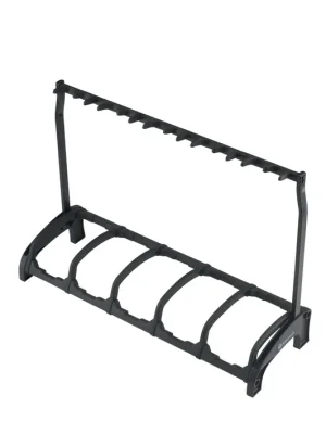 K&M 17515 Guardian 5-fach Gitarrenständer, Gitarrenstativ für 5 Gitarren, black - Preisnachlass