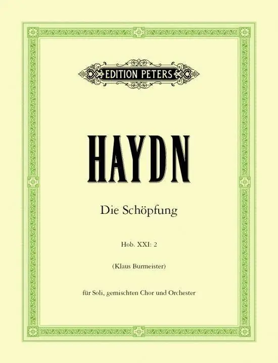 Kundenliebling - Noten Haydn Die Schöpfung Klavierauszug mit Gesang Peters EP 8998