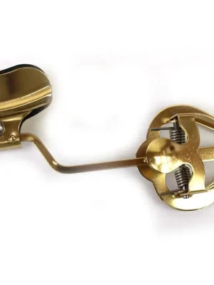 Zertifiziert - Marschgabel Riedl 341 Posaune kleine Lyra, Schallstück, Notenhalter Messing