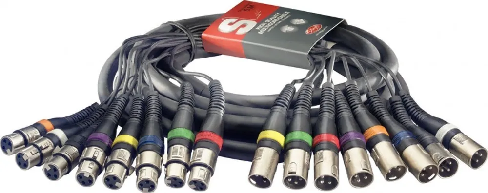 Preisknaller | Multicorekabel 8x XLR female 8x XLR male 5 m, Audio-Multitrack