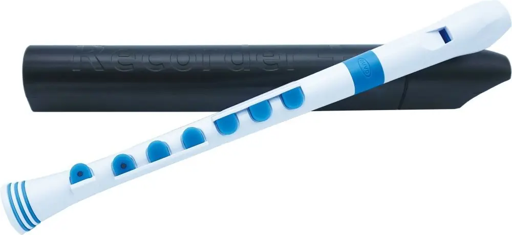 Jetzt kaufen - Sopran Blockflöte NUVO Recorder+ weiß-blau, besonders einfache Griffweise