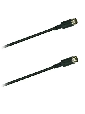 Midikabel 5-pol DIN Stecker, 1,0 Meter, schwarz, z.B.für Keyboard, Synthesizer - Super-Preis