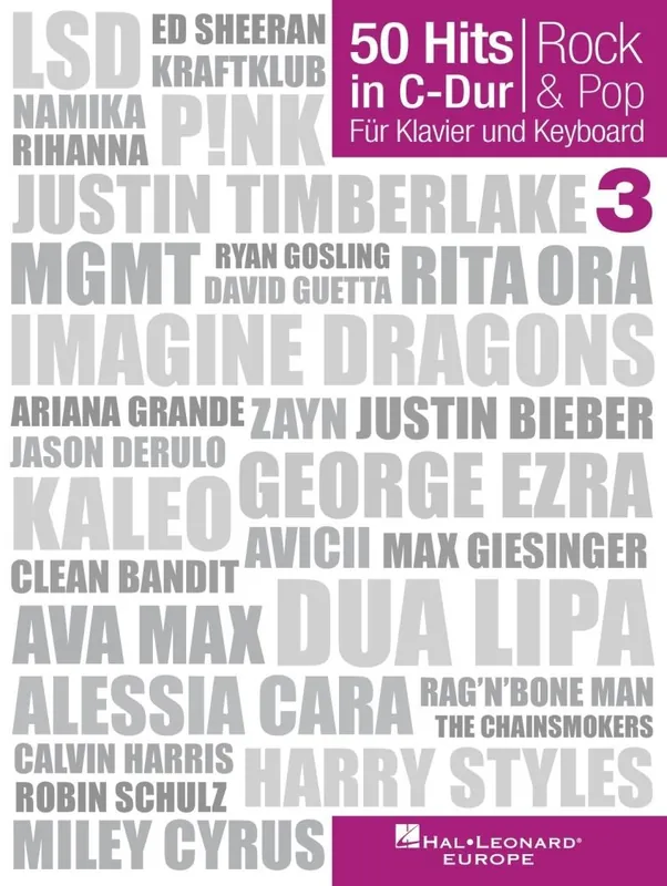 Noten 50 Hits in C-Dur Band 3 Rock & Pop leichte Arrangements Bosworth BOE7934 - Werkspreis