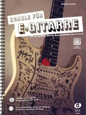 Markenqualität | Noten Schule für E-Gitarre DUX 848 incl. audio download Code Langer Michael