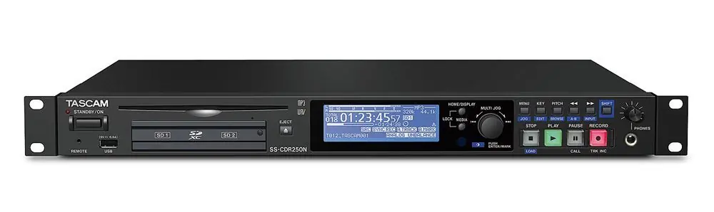 Deal - Tascam SS-CDR250N 19" 1 HE Netzwerkfähiger Solid-State-/CD-Audiorecorder