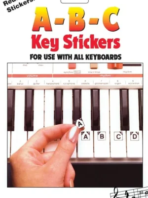 Neuheit - Noten ABC Keyboard Stickers Notenaufkleber Hal-Leonard HL1009 Tastaturaufkleber