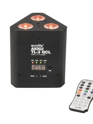 EUROLITE AKKU TL-3 QCL RGB+UV Trusslight mit IR-Fernbedienung | Sofort lieferbar