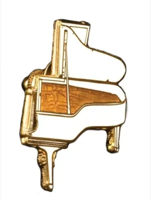 Aktion | Anstecker Flügel Steinway Weiß - Abverkauf - FP-Schmuck Piano 529