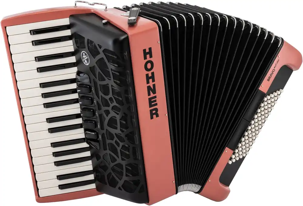 Hohner Akkordeon MY COLOR Bravo III 72 fire HOA166193 72 Bässe, silent Key - Schnäppchen