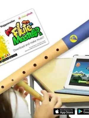 Jetzt kaufen | Blockflöte lernen Flute Master (App) mit Holz-Kunststoff-Blockflöte deutsche Gr.