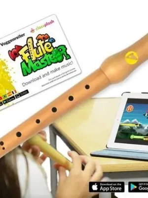 Blockflöte lernen Flute Master ( via App) incl. Holz-Blockflöte barocke - Nur noch heute