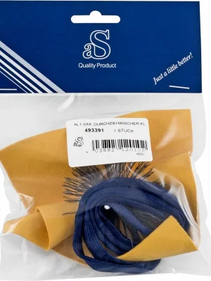 Durchziehwischer für Altsaxophon, Kunstleder mit Stützbürste - Sale