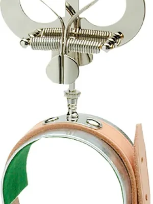 Marschgabel Querflöte Einhand Leder + Platte, mittlere Lyra | Bestpreis