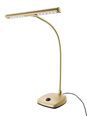 LED Pianoleuchte goldfarbig 12 LEDs, mit Netzteil | Top-Deal