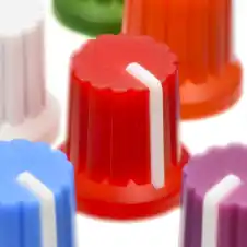 Expressversand | Drehknopf rot mit weißem Strich
