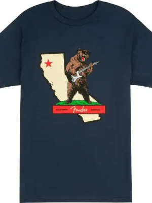Direkt ab Werk - Fender T-Shirt Rocks Cali Navy