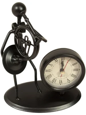 Top-Qualität - Gewa Skulptur mit Uhr - Waldhorn