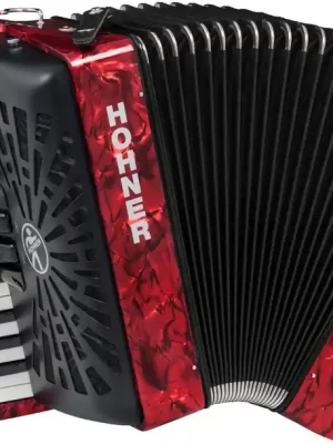 Hohner Bravo II 48 rot Silent Key | Hochwertig