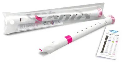 Ausverkauf | Sopranblockflöte weiß-pink
