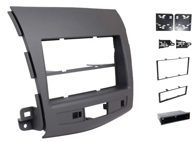 1-DIN / 2-DIN Einbaukit mit Ablagefach für Citroen C-Crosser, Mitsubishi Outlander, Peugeot 4007 ab 2006 | Neu eingetroffen
