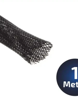 Premium | 1-Meter Geflechtsschlauch GS-25 24-38mm schwarz
