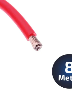 8-Meter Stromkabel Vollkupfer 35mm² rot | Expressversand