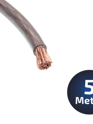 Vorteilspreis | 5-Meter Massekabel Vollkupfer 50qmm schwarz