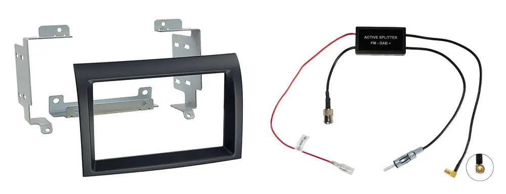 Sale | Radio Installationskit für Fiat Ducato Typ 250 2-DIN Piano Black (Radiovorbereitung)