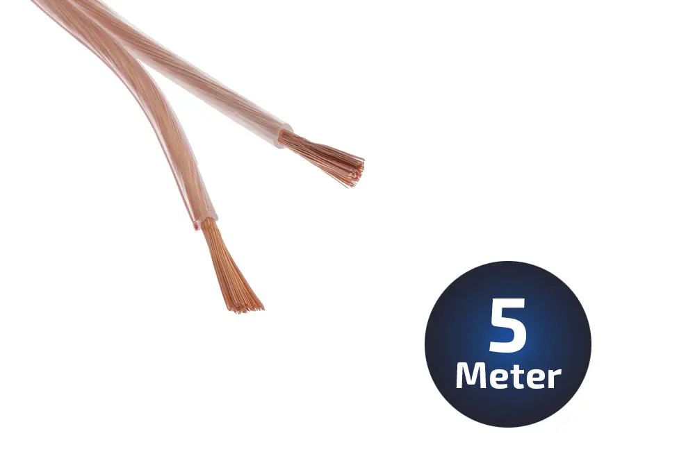 5-Meter LS-Kabel 2 x 4qmm² OFC Vollkupfer - Preisnachlass