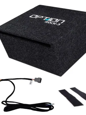 Subwoofer Kit inkl. Plug & Play Anschluss für Fahrzeuge mit Nachrüstradio ROCK-3 OPTION - Nur noch kurze Zeit