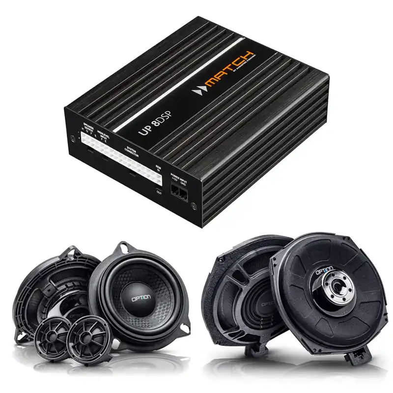 Soundsystem für BMW iX1 (U11) mit Hif oder Standard ab Werk, DSP-Verstärker + Lautsprecher + Subwoofer V2 Plug & Play OPTION - Nur diese Woche