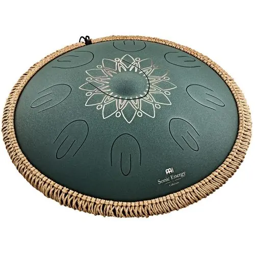 Meinl OSTD4DGE Sonic Energy Octave Steel Tongue Drum - Gelasertes Blumenmuster - Meistverkauft