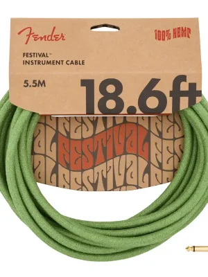 Neu | Fender Festival Instrumenten Kabel 5,5m Grün