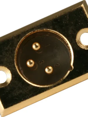 Mwave Buchse XLR male 3 polig golden | Schnelle Zustellung