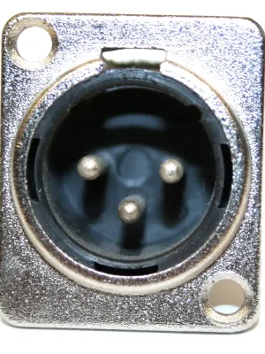 Mwave Buchse XLR male 3 polig silber heavy | Schnäppchen