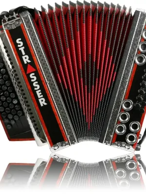 Kundenliebling | Strasser De Luxe E Harmonika A-D-G-C schwarz/rot