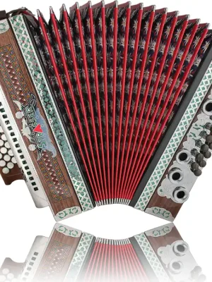 Jetzt kaufen | Strasser Professional Harmonika F-B-Es-As roter Balg