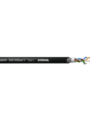 Cordial Cat5 Kabel schwarz Meterware - Nicht verpassen