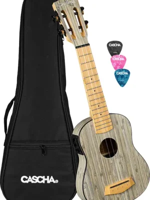 Cascha HH2316E Konzertukulele Bambus Graphit | Aktion