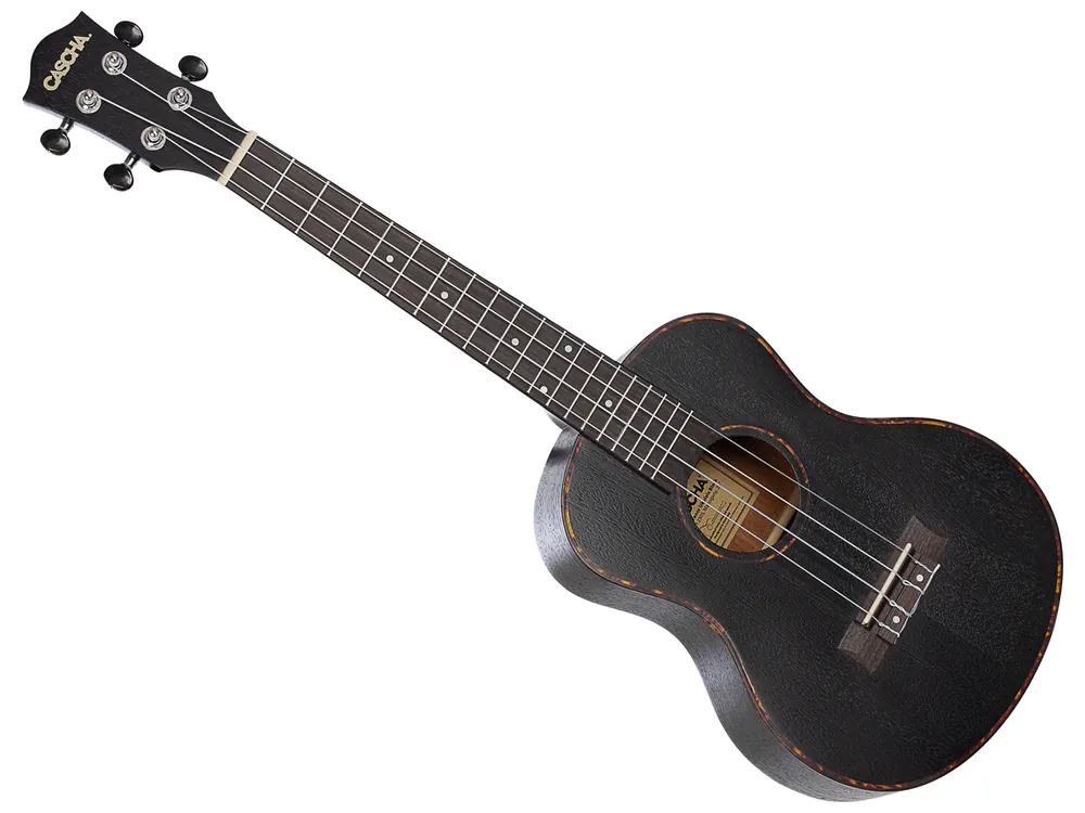 Direkt ab Werk - Cascha HH2305L Tenorukulele Linkshänder Mahagoni schwarz