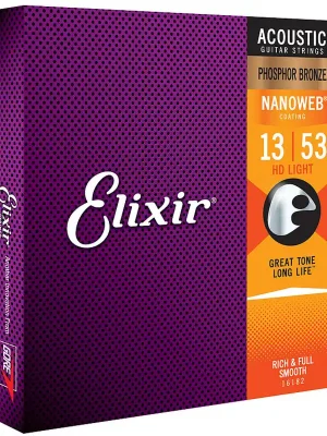 Jetzt neu - Elixir Nanoweb 16182 Phosphor Bronze HD Light