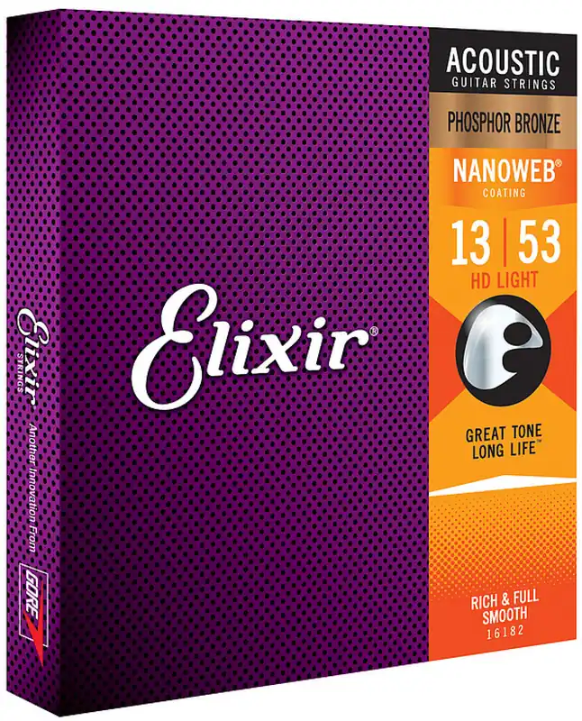 Jetzt neu - Elixir Nanoweb 16182 Phosphor Bronze HD Light