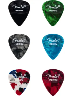Topseller - Fender 351 Dotted Celluloiud Picks 12-Pack Medium